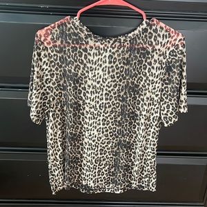 Sheer cheetah top